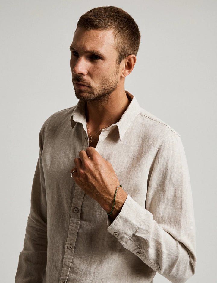 Simple | Linen Long Sleeve Shirt | Natural - Suzie Anderson Home