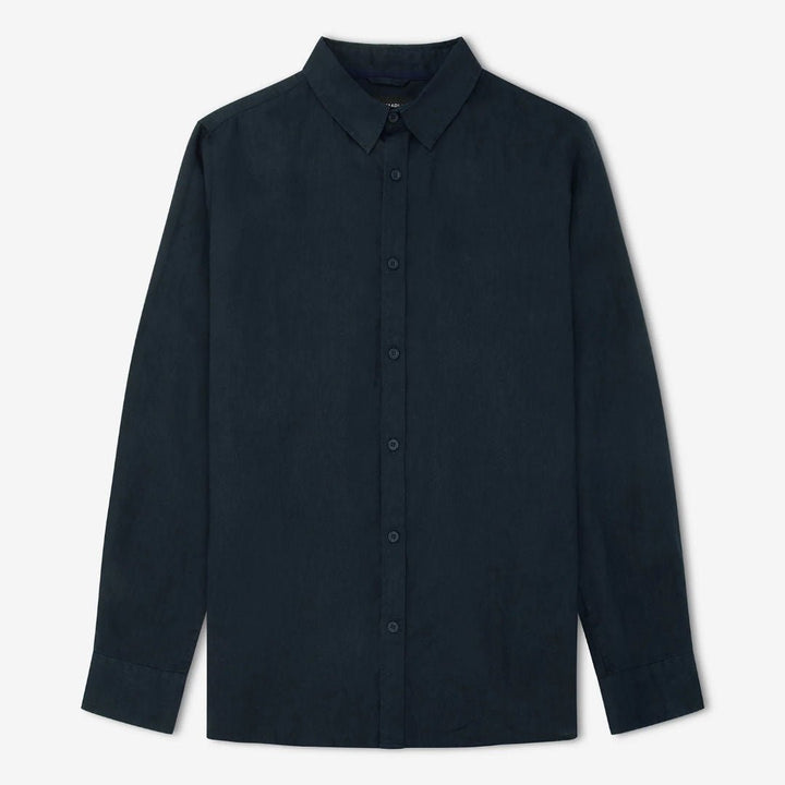 Simple | Men’s Linen long sleeve shirt | Navy - Suzie Anderson Home