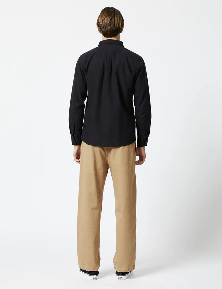 Simple | Men’s Oxford Long Sleeve Shirt | Black - Suzie Anderson Home