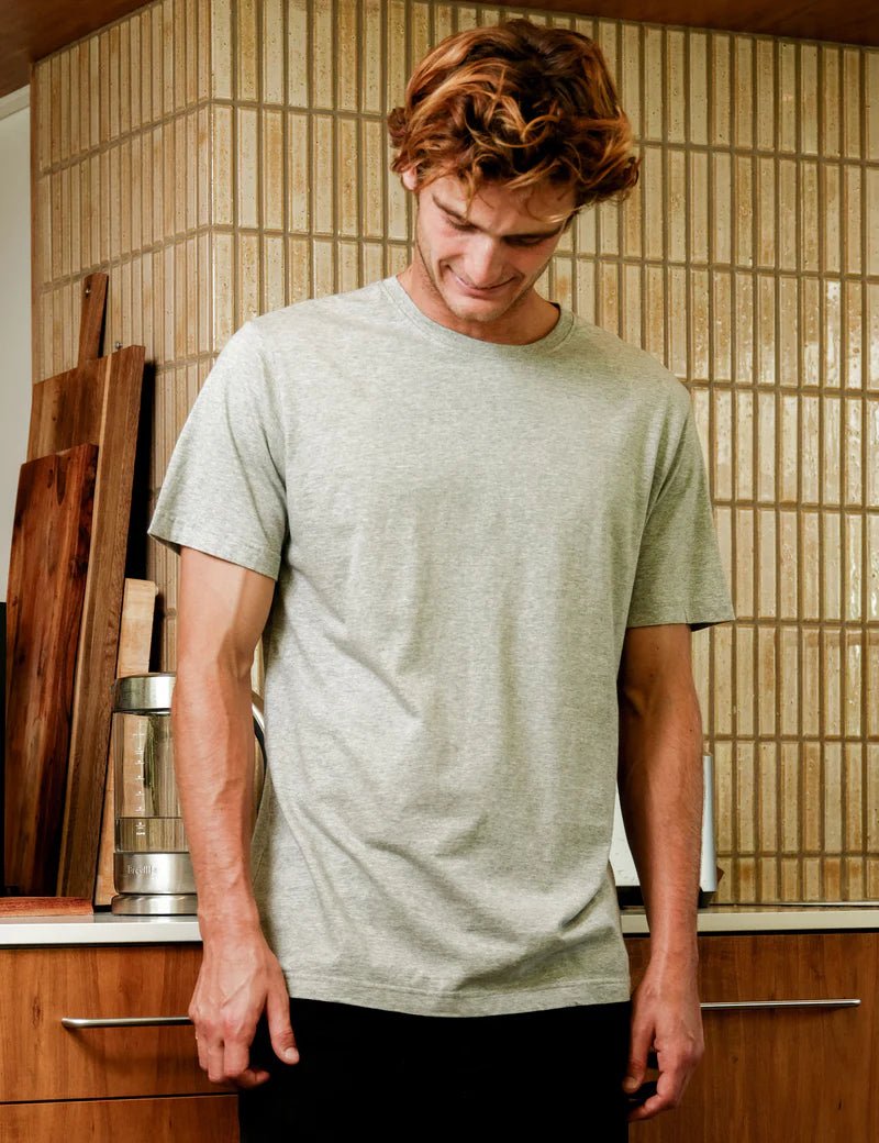 Simple | Men’s Reginald Tee | Grey Marle - Suzie Anderson Home