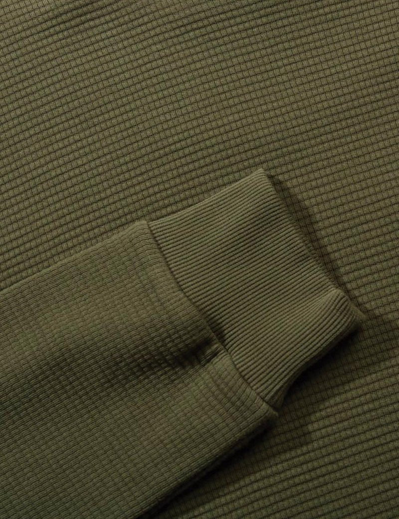 Simple | Men’s Smith Long Sleeve Waffle | Fatigue - Suzie Anderson Home