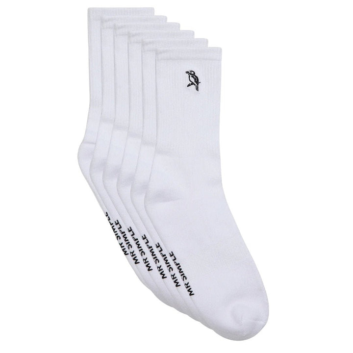 Simple | Mister Sock 3 Pack | White Kookaburra - Suzie Anderson Home