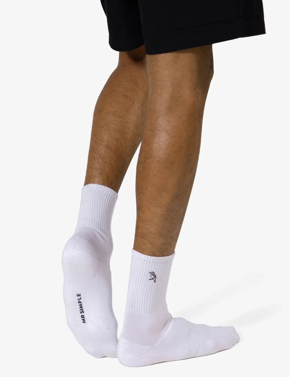 Simple | Mister Sock 3 Pack | White Kookaburra - Suzie Anderson Home
