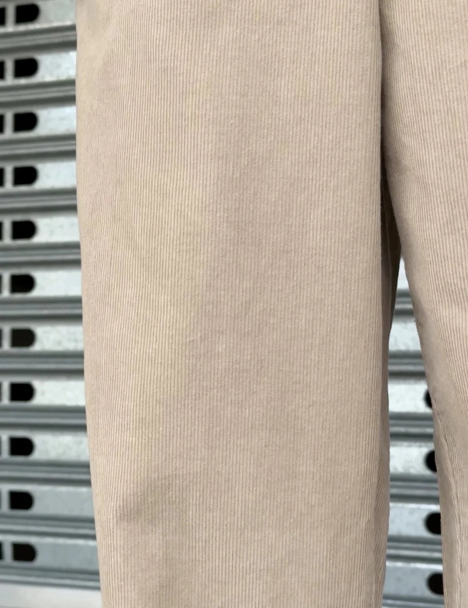 Simple | North Cord Pant | Elastic Wide Leg | Stone - Suzie Anderson Home