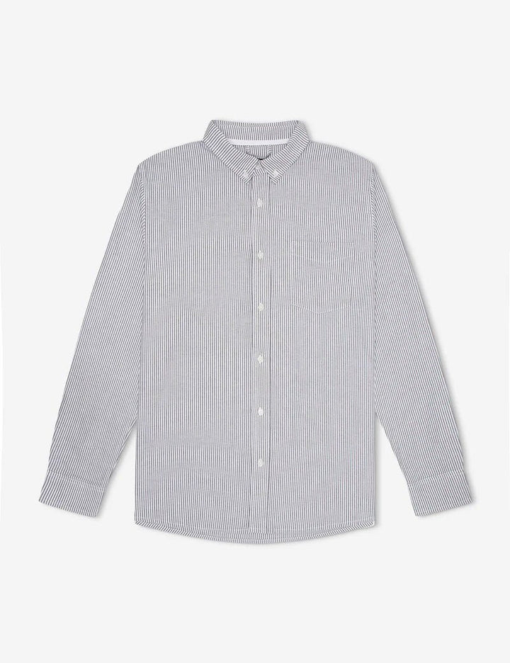 Simple | Oxford Long Sleeve Shirt | White Stripe - Suzie Anderson Home