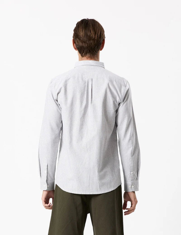 Simple | Oxford Long Sleeve Shirt | White Stripe - Suzie Anderson Home