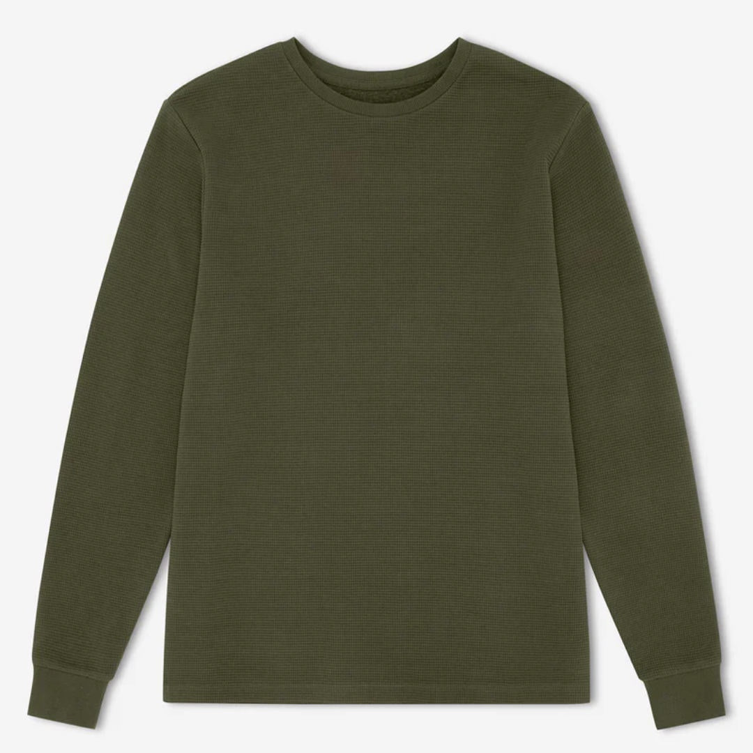 Simple | Smith Long Sleeve Waffle | Fatigue - Suzie Anderson Home