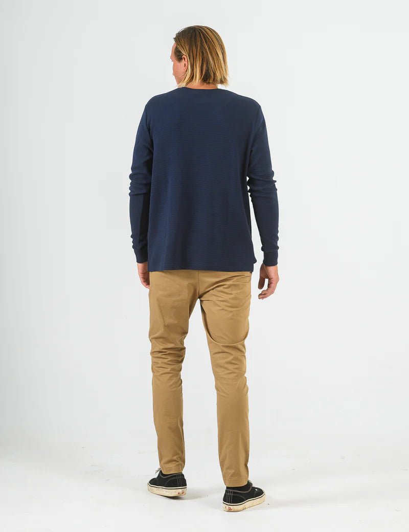 Simple | Smith Long Sleeve Waffle | Navy - Suzie Anderson Home