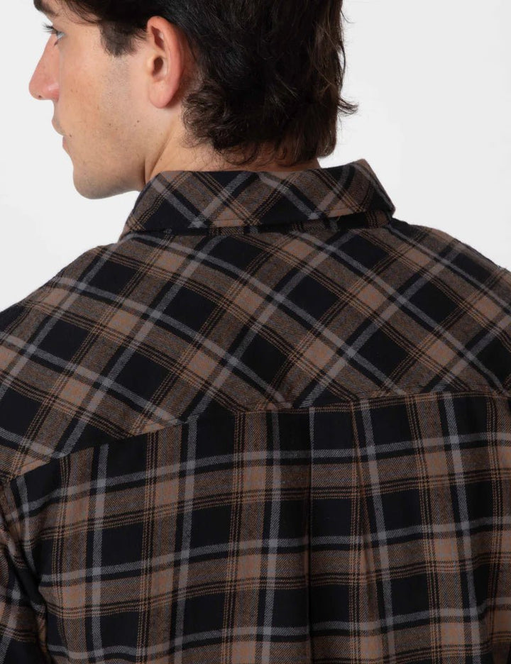 Simple | Trevor Flanelette Long Sleeve Shirt | Black Check - Suzie Anderson Home