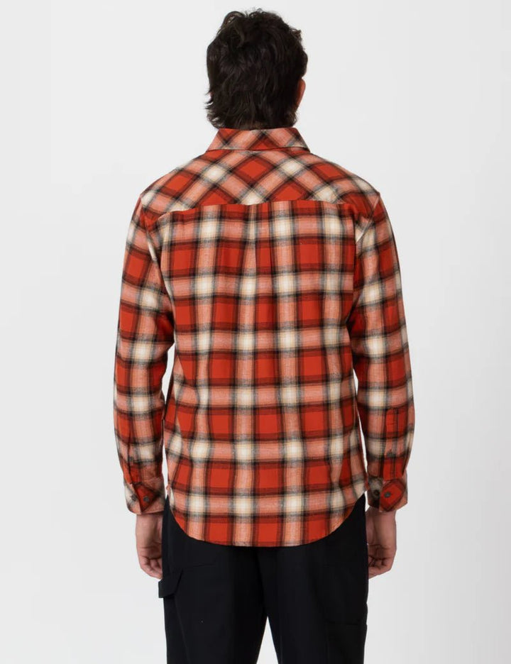 Simple | Trevor Flanelette Long Sleeve Shirt | Brick Check - Suzie Anderson Home