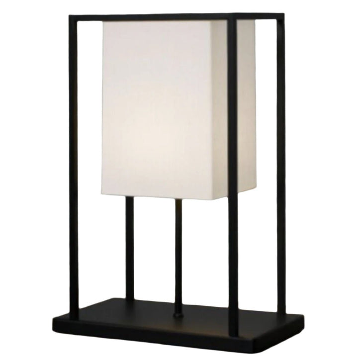 Skansen Table Lamp | Matte Black with White Shade| W32cm x H45cm