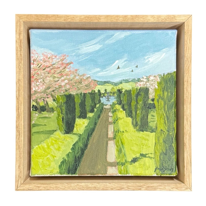 'The Fly Over' Wall Art | Framed Acrylic on Canvas 18 x 18cm | Jacqui Brown