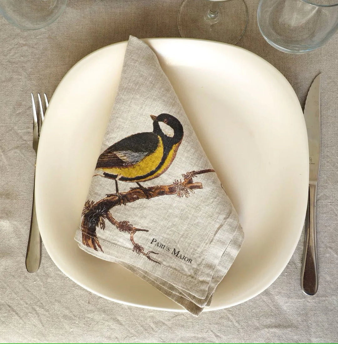 Small Birds | Linen Napkins | Set of 6 mixed - Suzie Anderson Home