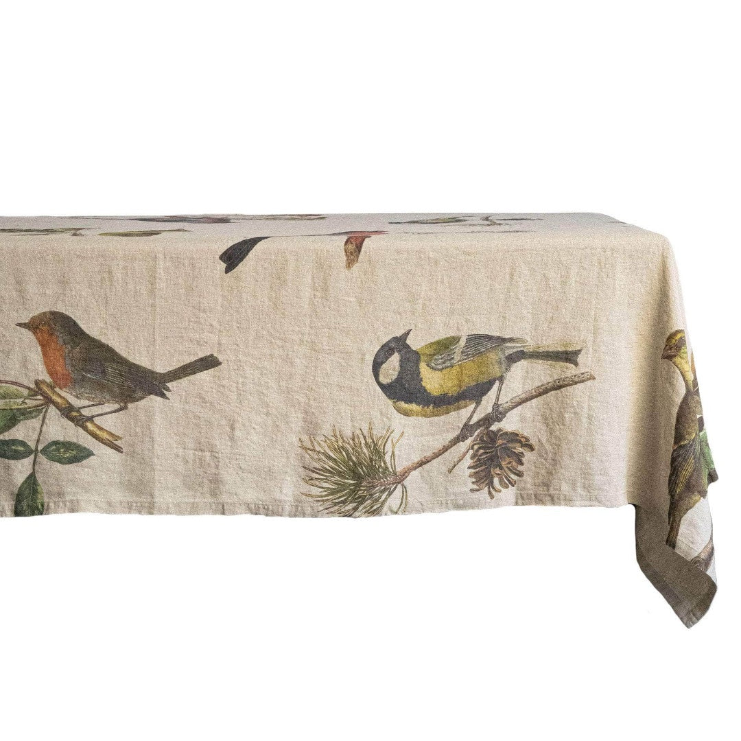Small Birds | Linen Tablecloth | 170 x 250cm