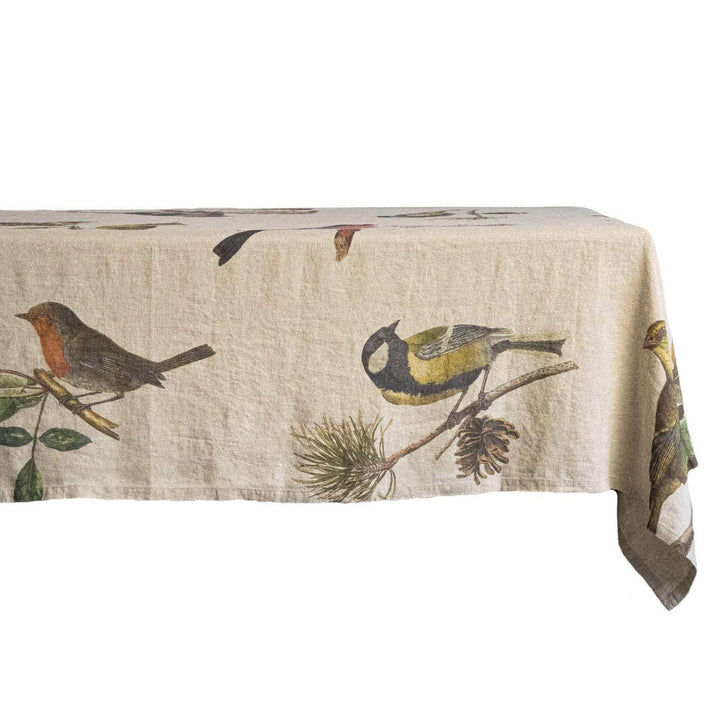 Small Birds | Linen Tablecloth | 170 x 250cm