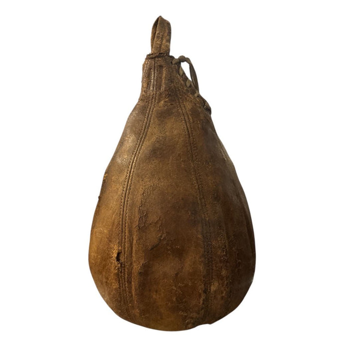 Small Vintage Leather Punching Bag | Sourced in Belgium - Suzie Anderson Home