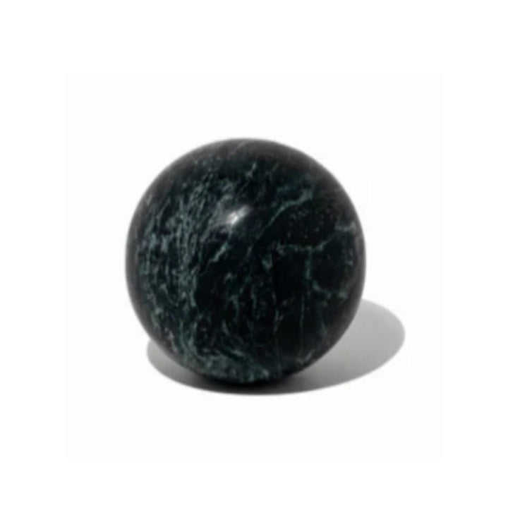 Sphere Marble Table Sculpture | Small | Verdi Alpi | 7cm