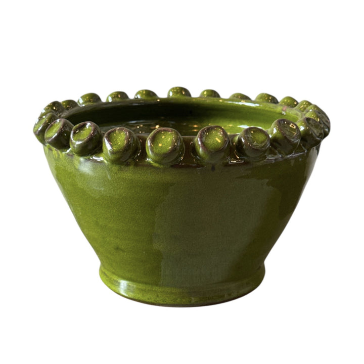 Hobnail Trim Footed Bowl | Portuguese | In Store Pick up Only