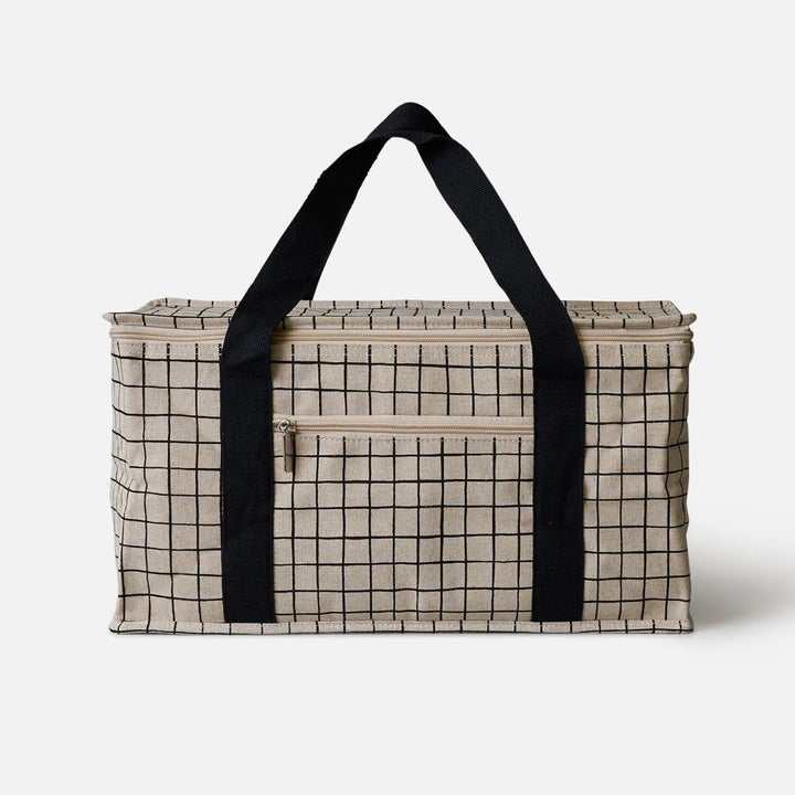 Grid Cooler Bag | Natural | Small