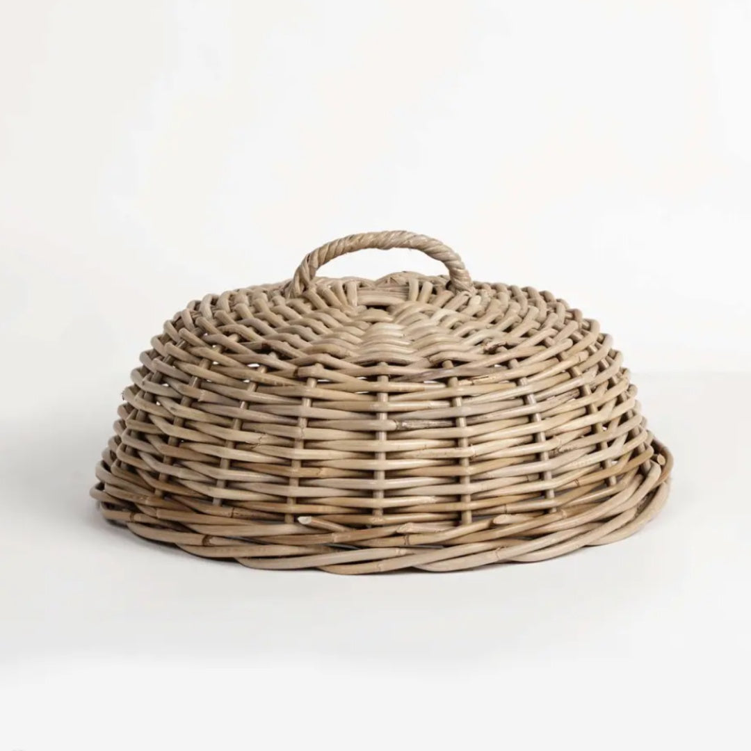 Provincial Kubu Rattan Small Round Cloche | W38cm