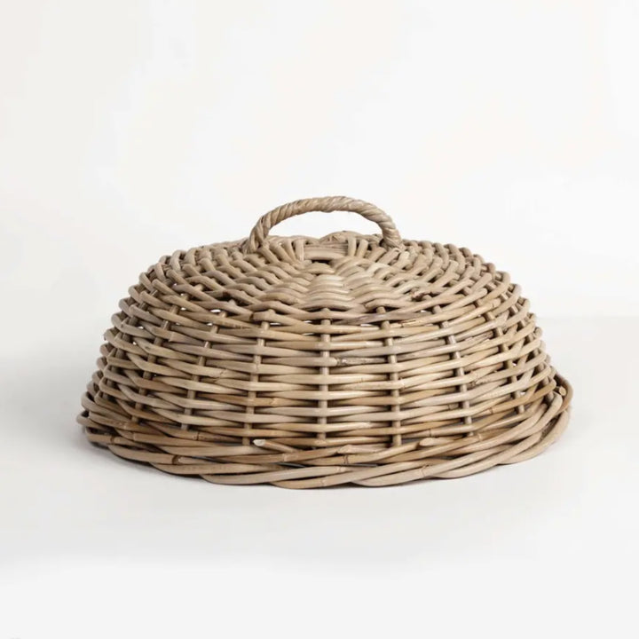 Provincial Kubu Rattan Small Round Cloche | W38cm
