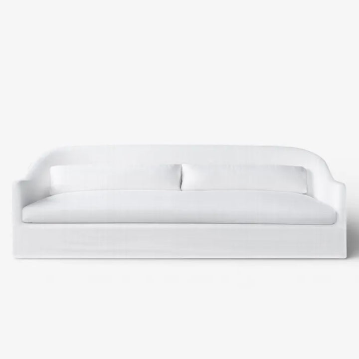 Andrea Cotton Blend Slip Cover Sofa Feather Foam Seat, Sprung Base | W230 x D80cm