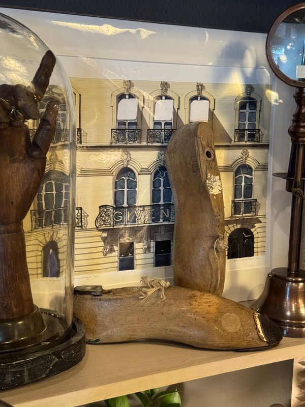 (SOLD AS A PAIR) Antique French Ballet Slipper timber lasts | Circa 1900's - Suzie Anderson Home