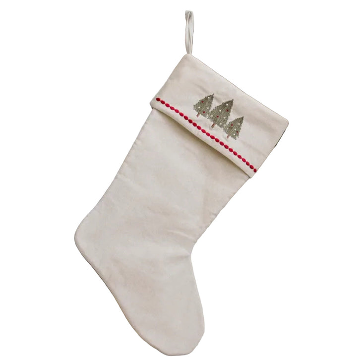 Tree with Lights Christmas Stocking