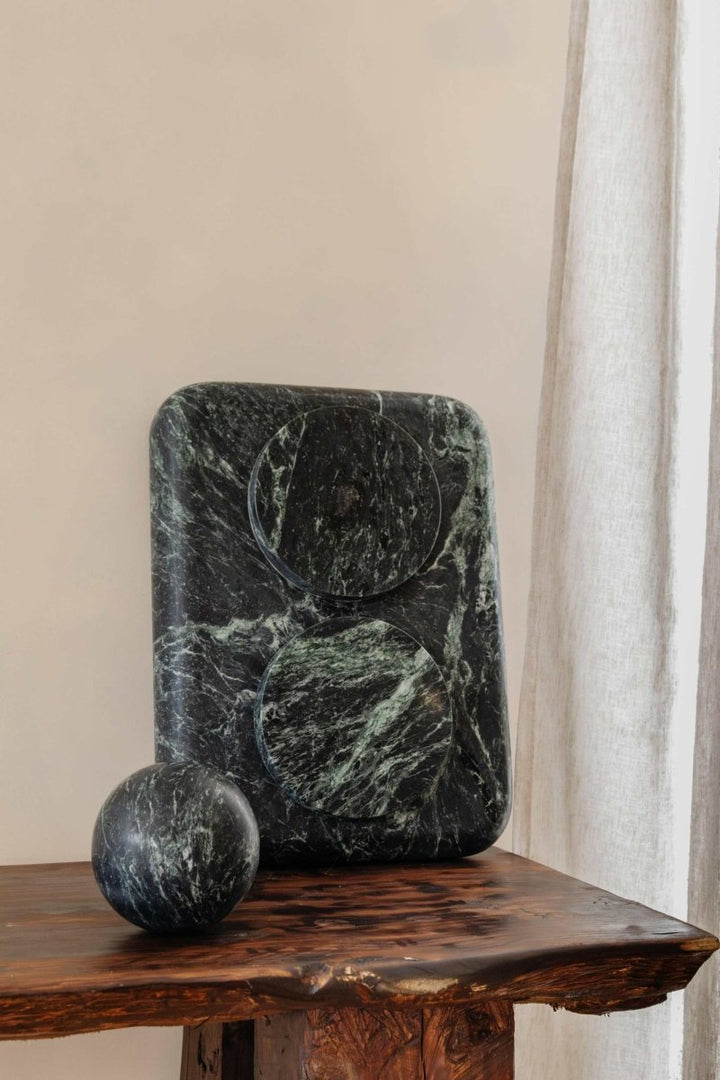 Sphere Marble Table Sculpture | Large | Verdi Green - Suzie Anderson Home