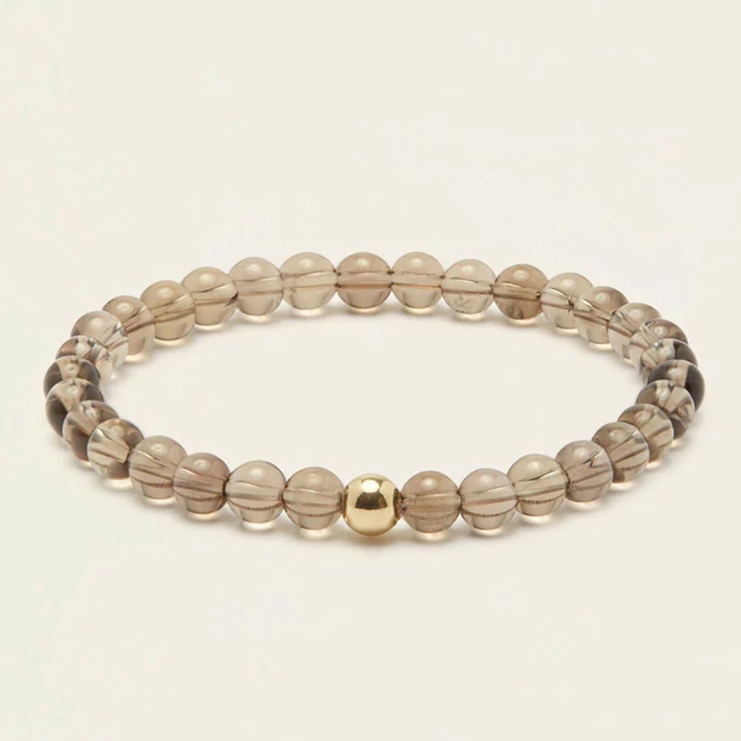 Spiritus | Calming Light Bracelet | Smoky Quartz with 14K Gold Plate - Suzie Anderson Home