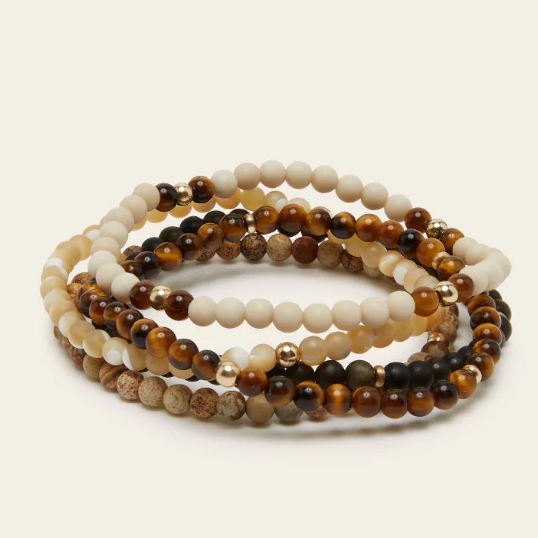 Spiritus | Kindred Bracelet 5 Stack w 14K Gold Plate - Suzie Anderson Home