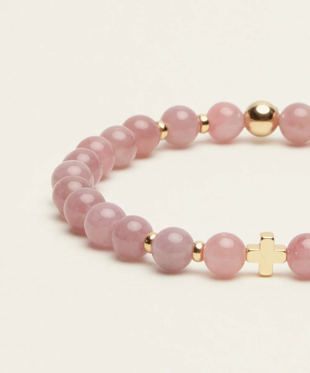 Spiritus | LOVE Bracelet | Rose Quartz w 14K Gold Plate - Suzie Anderson Home
