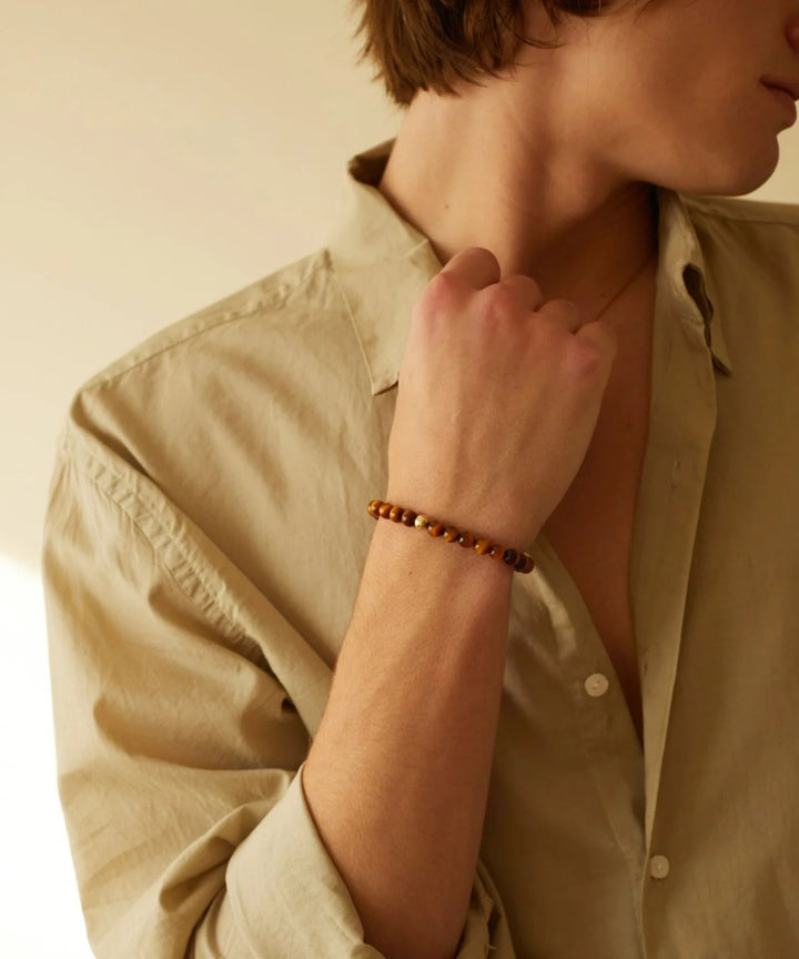 Spiritus | MANIFESTATION Bracelet | Tigers Eye w 14K Gold Plate - Suzie Anderson Home