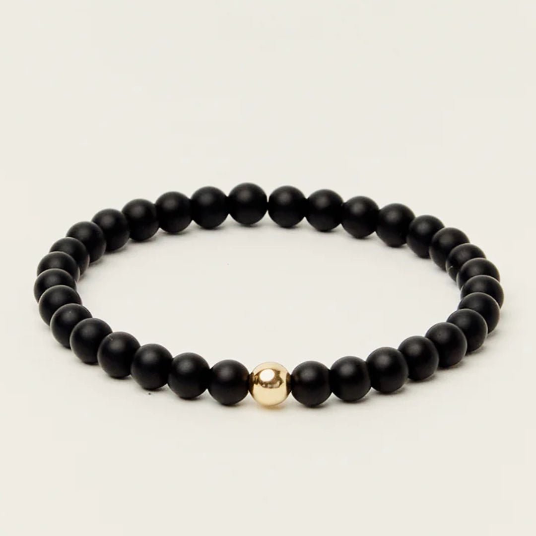 Spiritus | PROTECTION Bracelet | Back Onyx with 14K Gold Plate - Suzie Anderson Home