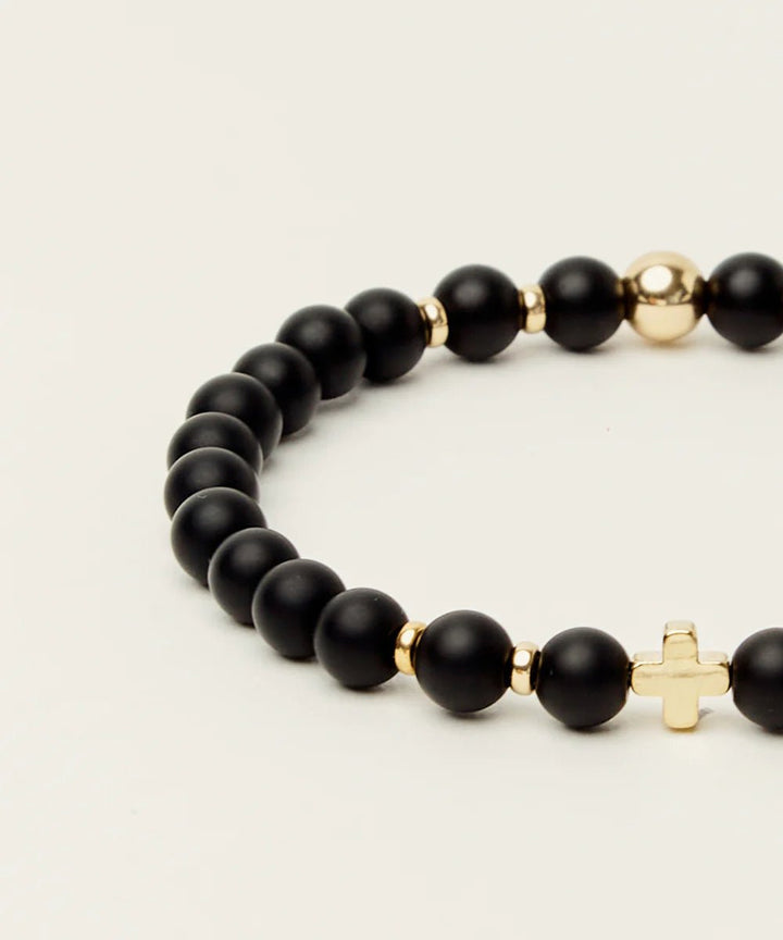 Spiritus | PROTECTION Bracelet | Back Onyx with 14K Gold Plate - Suzie Anderson Home