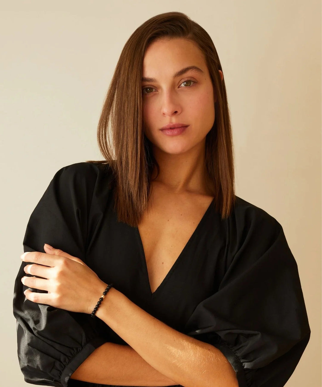 Spiritus | PROTECTION Bracelet | Back Onyx with 14K Gold Plate - Suzie Anderson Home
