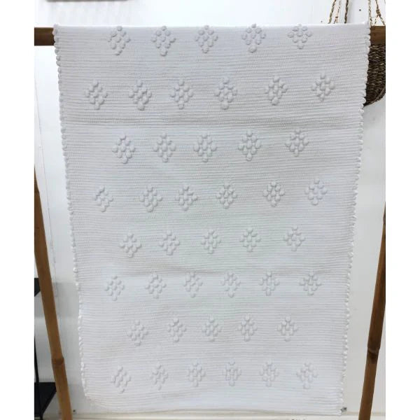 Spot Cotton Bathmat | White - Suzie Anderson Home