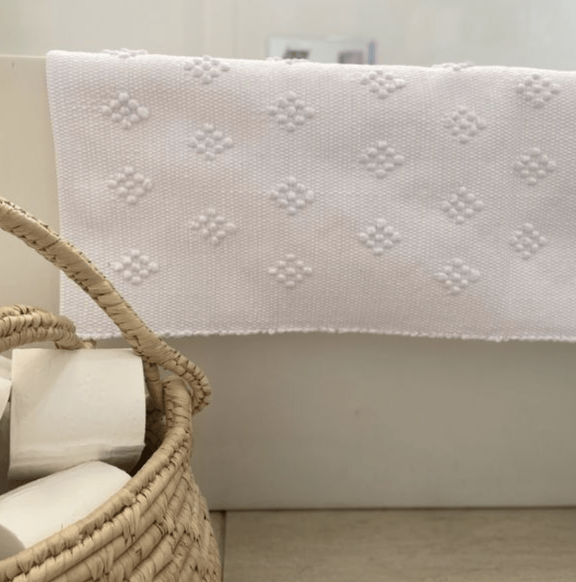 Spot Cotton Bathmat | White - Suzie Anderson Home