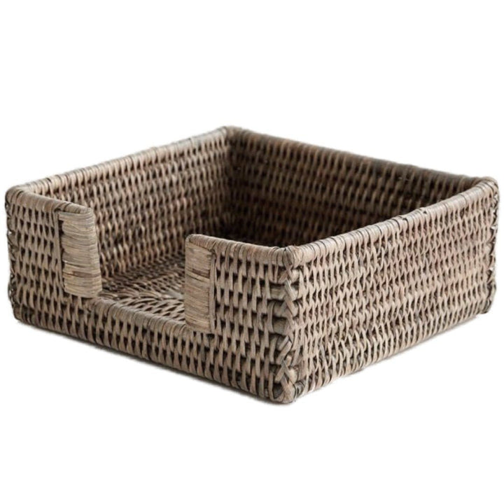 Square Rattan Napkin Holder | Old Grey - Suzie Anderson Home