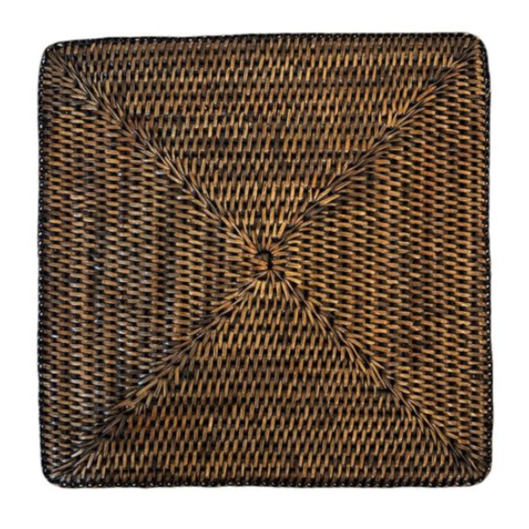 Square Rattan Placemat | Antique - Suzie Anderson Home