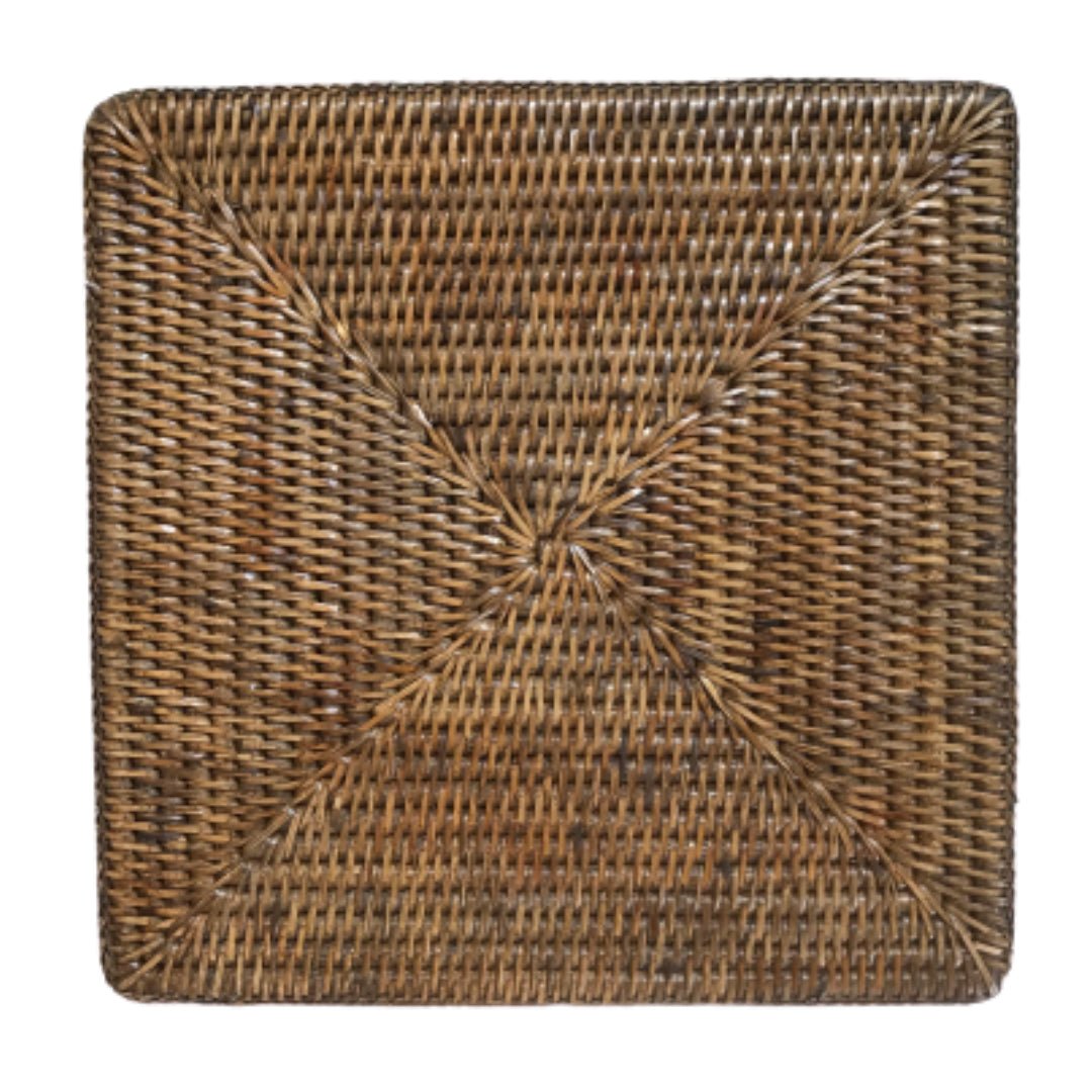 Square Rattan Placemat | Antique - Suzie Anderson Home