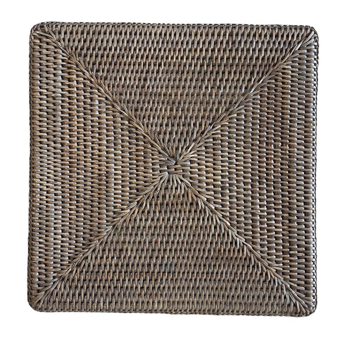 Square Rattan Placemat | Old Grey-Suzie Anderson Home