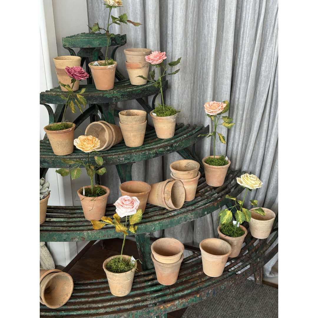 Extra Large Vintage French Metal Tiered Plant Stand