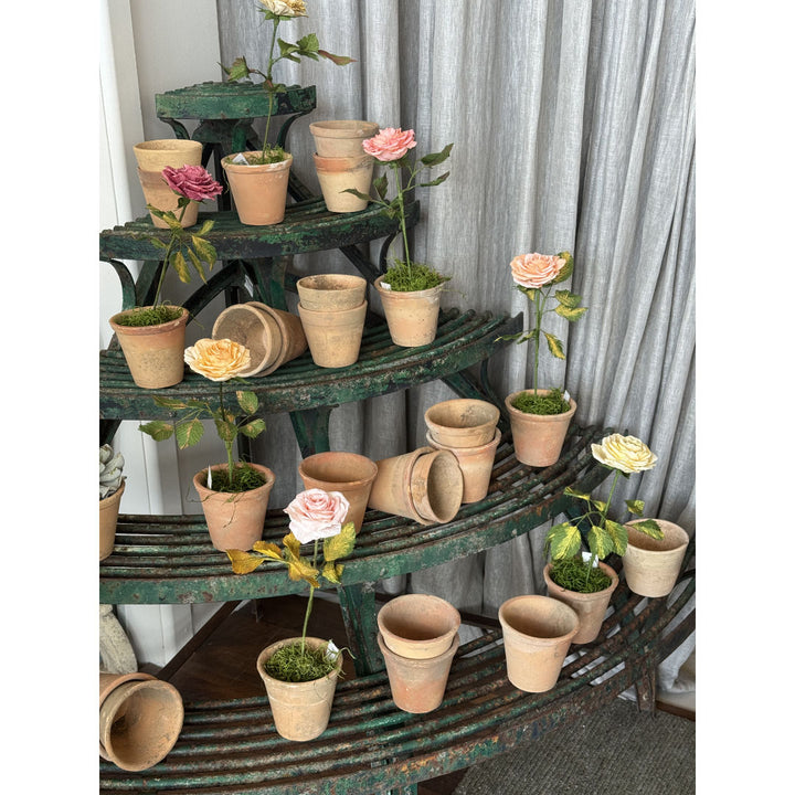 Extra Large Vintage French Metal Tiered Plant Stand