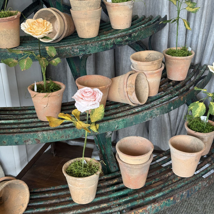 Extra Large Vintage French Metal Tiered Plant Stand