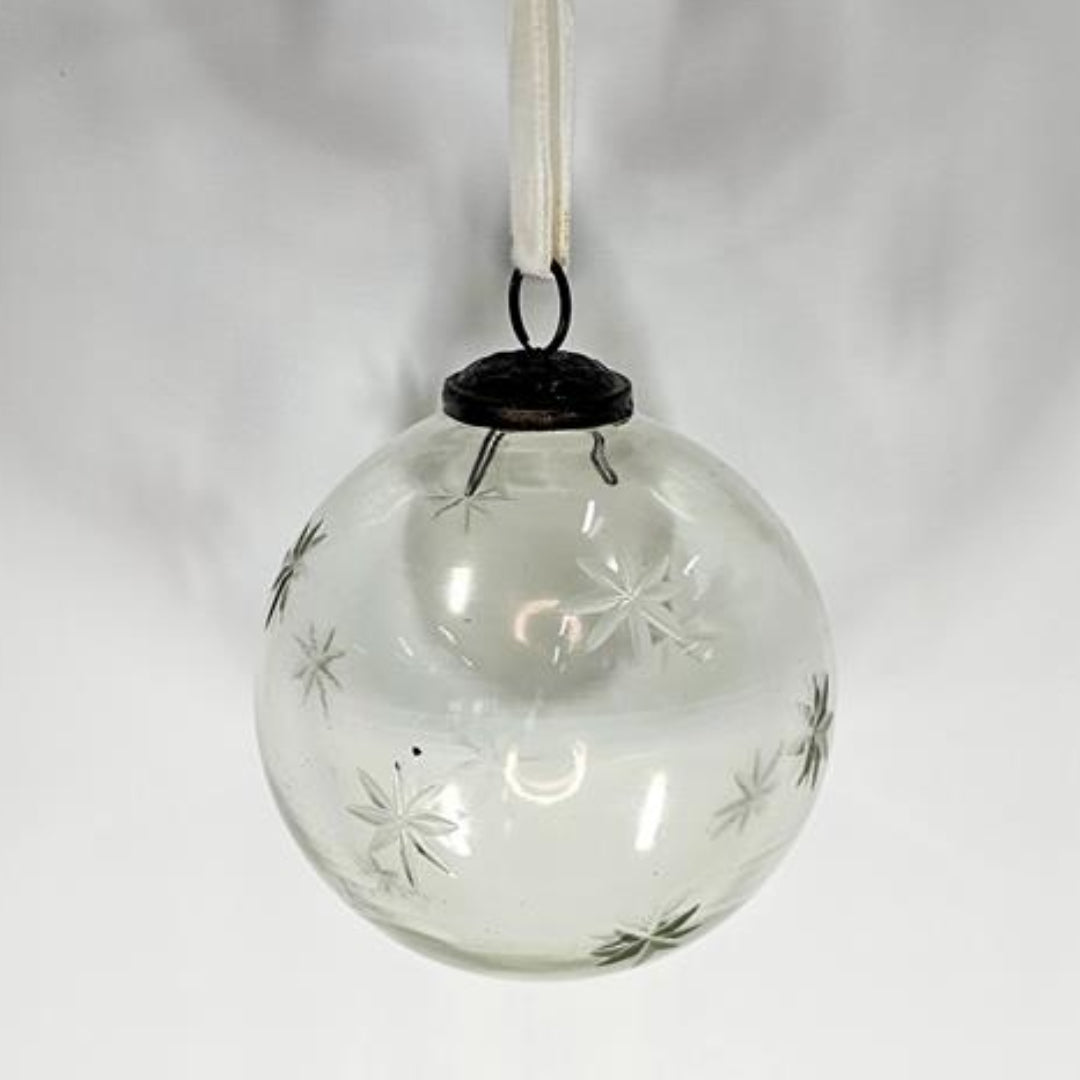 Medium Clear Star Bauble