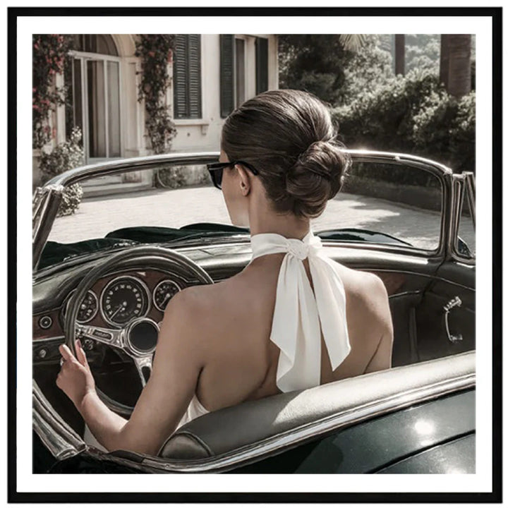 La Strada Wall Art | Paper 2030 | Black Box Frame with a White Border | 57.4 x 57.4 cm