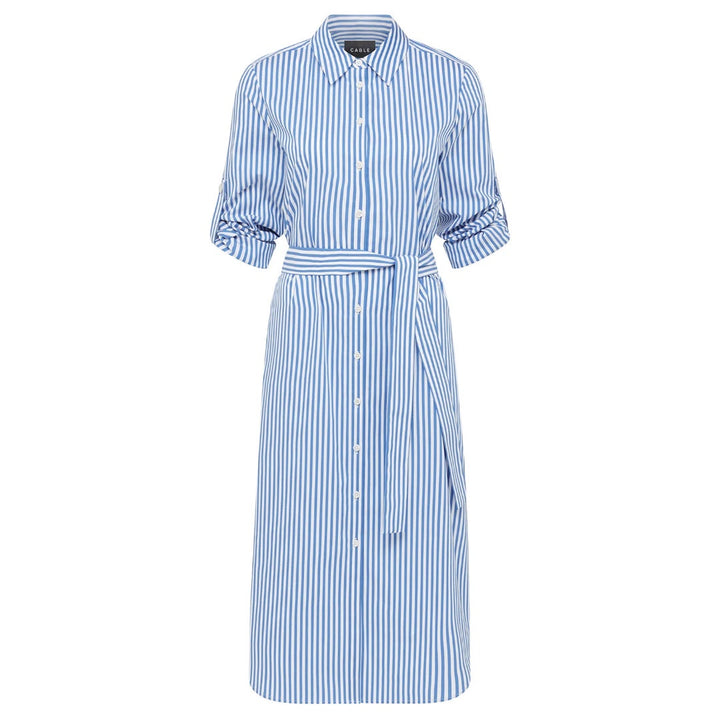 Cable | Portsea Shirt Dress | Blue Stripe