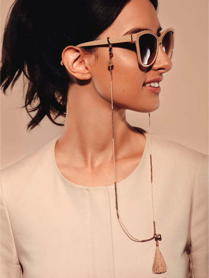 Sunglasses Chain | McTassle Beige - Suzie Anderson Home