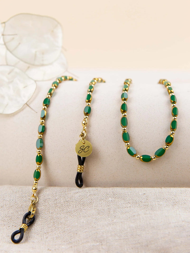 Sunglasses Chain | Sam Green Gold - Suzie Anderson Home
